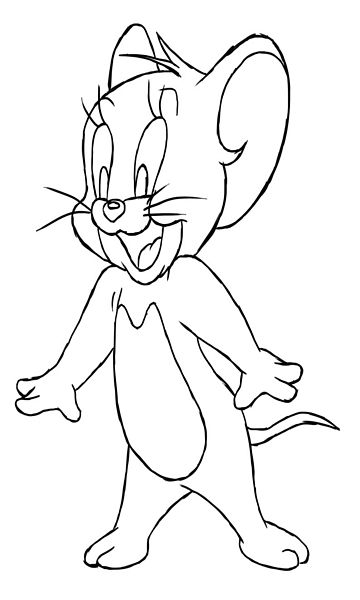 kolorowanka Tom i Jerry malowanka do wydruku z bajki dla dzieci, do pokolorowania kredkami, obrazek nr 21